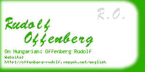 rudolf offenberg business card